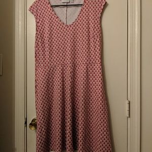 Pink New York & company fit and flare dress